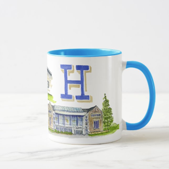 Mug Mélange d'université de Hamilton de bâtiments (Droite)