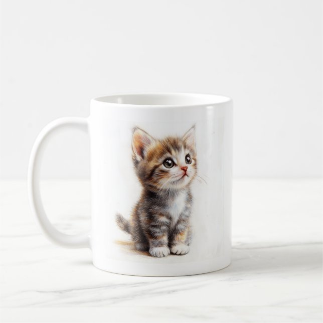 Mug Mélange parfait : Café & Chats, Personnalisable (Gauche)