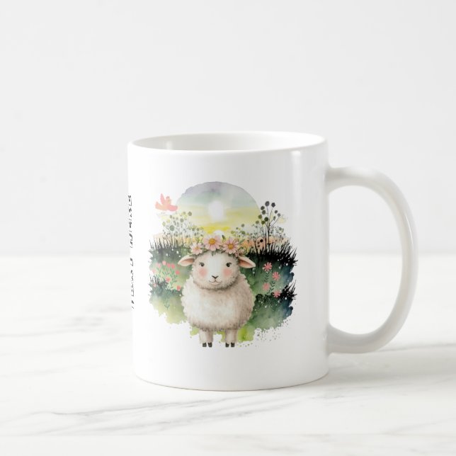 Mug Mélange Sheep avec texte personnalisé (Droite)