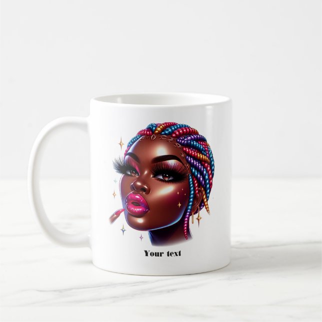 Mug Melanin Chic Africain Américain Urbain (Gauche)