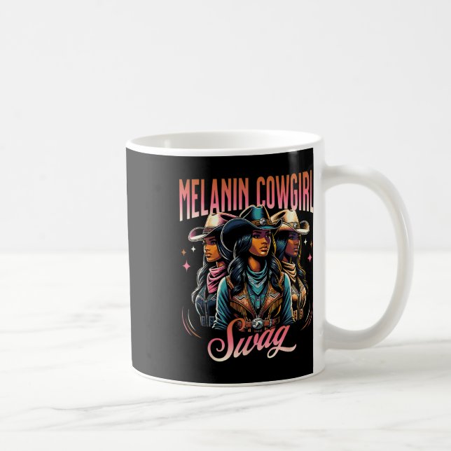 Mug Melanin Cowgirl Swag Western Style Black History M (Droite)