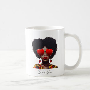 Mug Melanin Magic : Black Queen Rocking Heart Shades