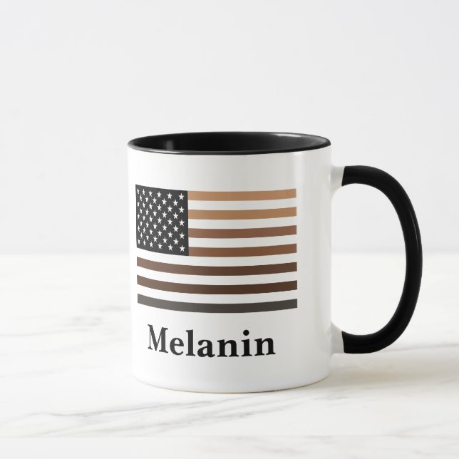 Mug Melanin USA Drapeau Afrique-Amérique Noire (Droite)