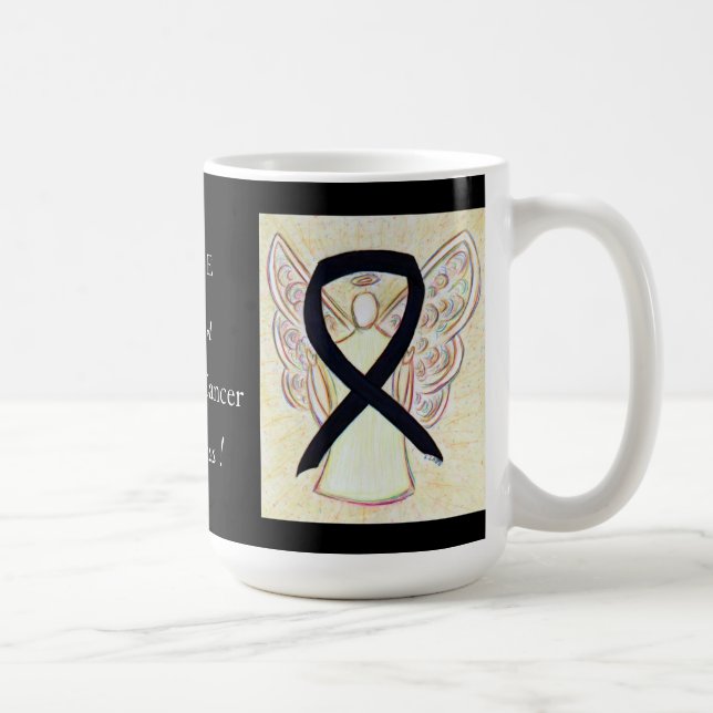 Mug Melanoma Cancer Sensibilisation Ruban Angel person (Droite)