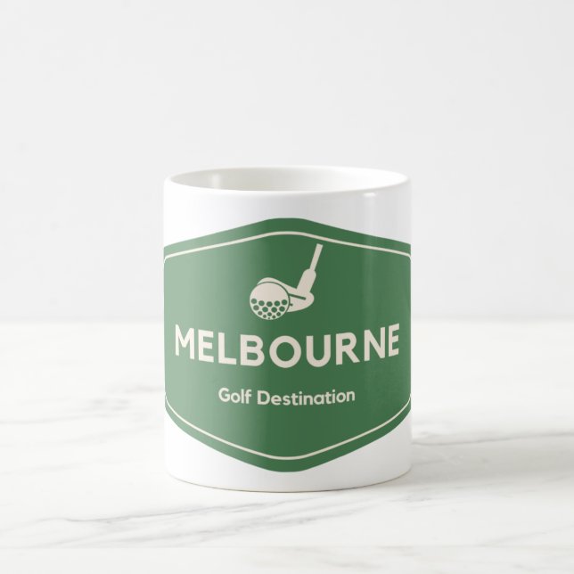 Mug Melbourne Australie - Golf Course Destination Logo (Centre)