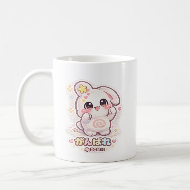 Mug Mello the Mochi Bunny - Do your best!  (Gauche)