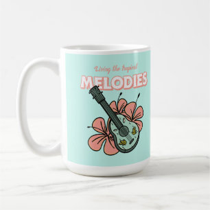 Mug Mélodies tropicales Ukulele Floral Art
