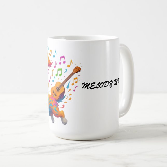 Mug Melody Mutt" T-Shirt - Whimsical Musical Dog Desig (Devant droit)