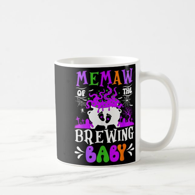 Mug Memaw Of The Brewing Baby Grandma To Be Halloween  (Droite)