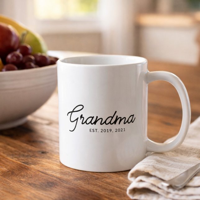 Mug Mémé a établi un nouveau cadeau pour grand-mère (Créateur téléchargé)