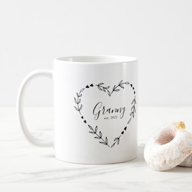 Mug Mémé Année d'Établissement (Avec donut)