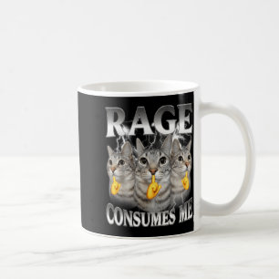 Mug Meme Cat Rage Consume Drôle de Chat Silly pour Hom
