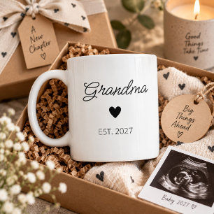 Mug Mémé Date de début Cadeau moderne pour une premièr