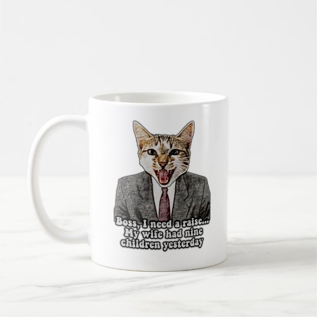 Mug Mème de chat amusant pour les chatons et les propr (Gauche)