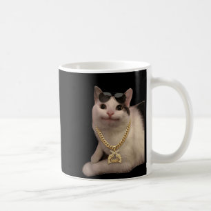 Mug Mème de chat Chat idiot Attendez Goated Drôle pour