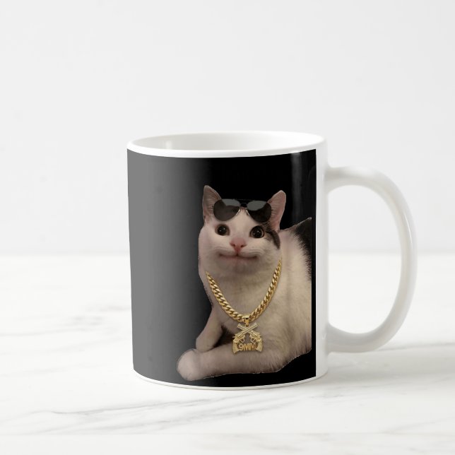 Mug Mème de chat Chat idiot Attendez Goated Drôle pour (Droite)