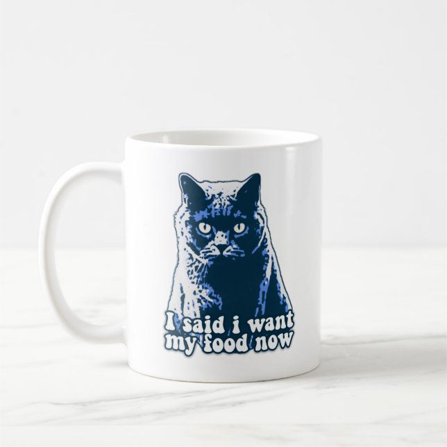 Mug Mème de chat drôle en colère pour les personnes et (Gauche)