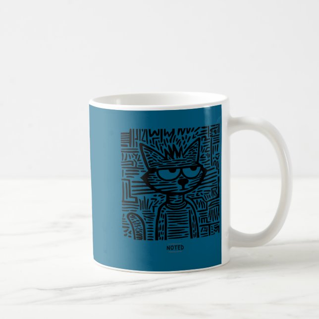 Mug Mème de chat drôle noté  (Droite)