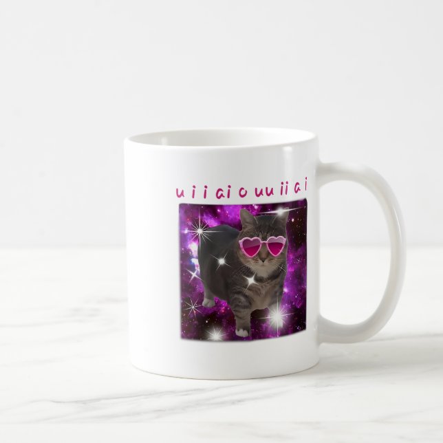 Mug Mème de chat drôle Saint-Valentin Amoureux de chat (Droite)