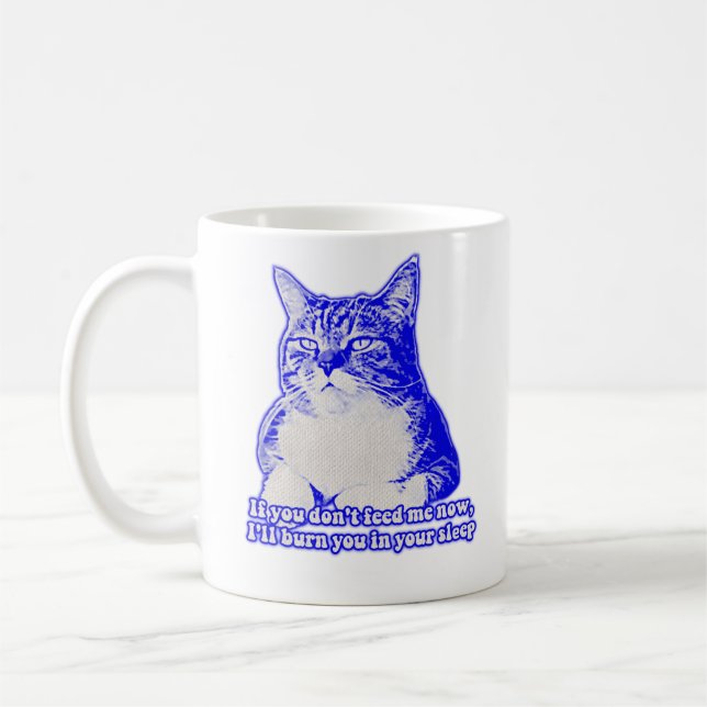 Mug Mème de chat en colère pour les amoureux de les ch (Gauche)