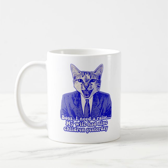 Mug Mème de chat fâché drôle pour les amateurs de chat (Gauche)