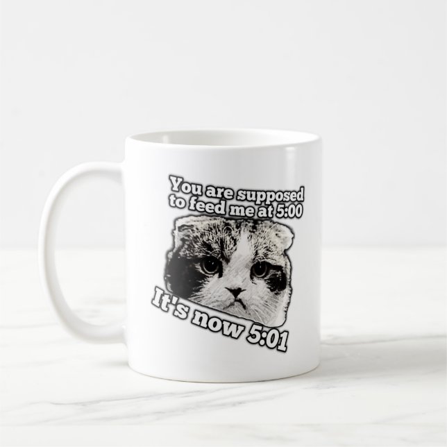 Mug Mème de chat fâché drôle pour les propriétaires de (Gauche)