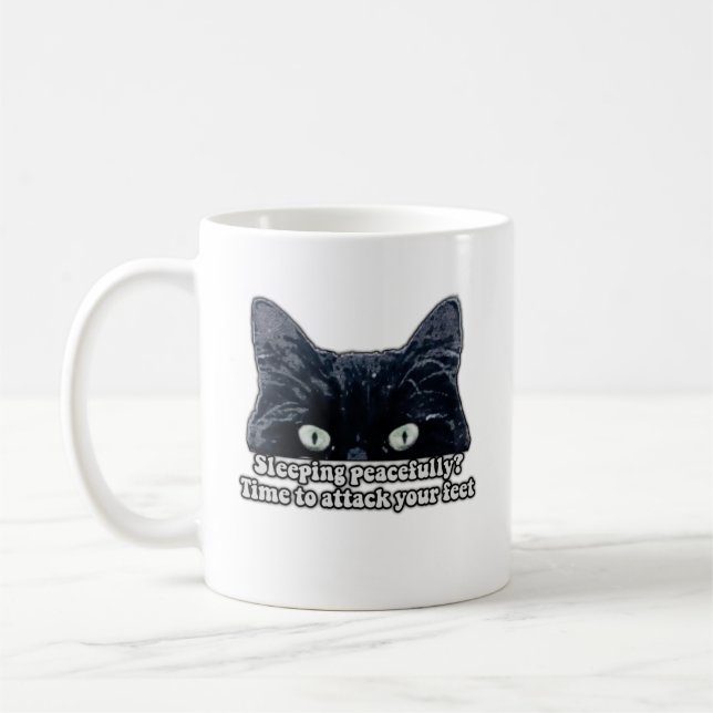 Mug Mème de chat grincheux amusant pour les propriétai (Gauche)