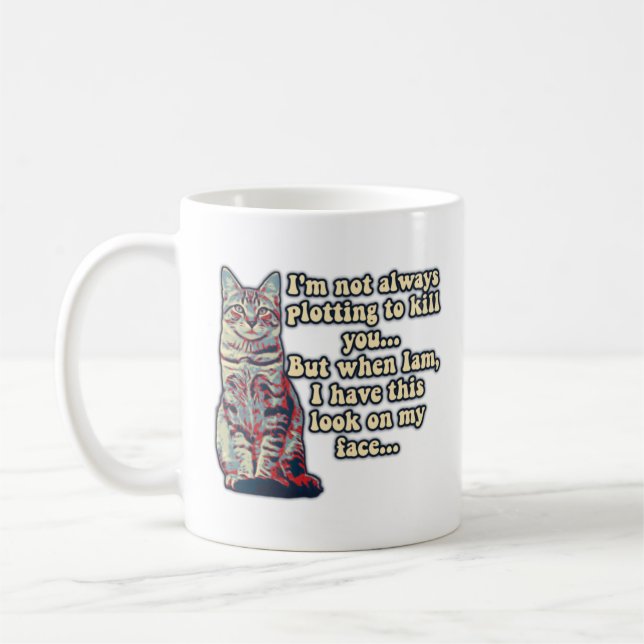 Mug Mème de chat grincheux pour les amoureux de les ch (Gauche)