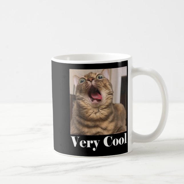 Mug Mème de chats Graphique Humour de chat idiot Drôle (Droite)