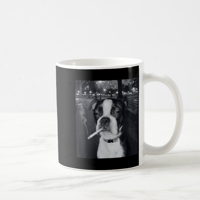 Mug Mème de chien qui fume drôle Cigarette Mème de chi (Droite)