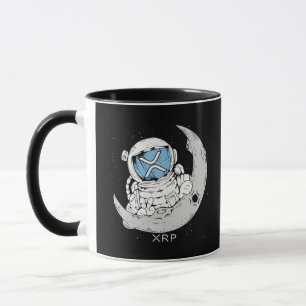 Mug Mème de crypto XRP Cryptomonnaie Cute Astronaut Mo
