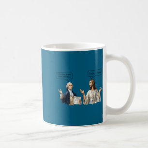 Mug Mème de discussion entre George Washington et Jésu
