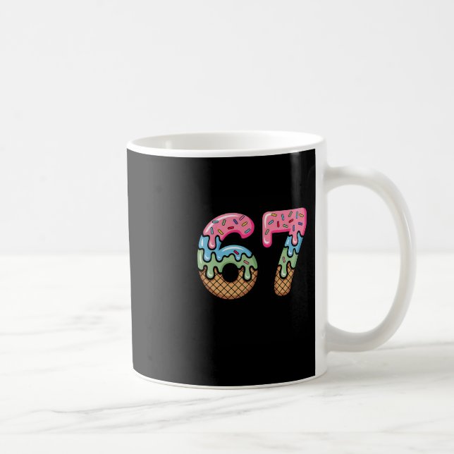 Mug Mème de glace qui coule drôle six sept 67 Cadeau  (Droite)