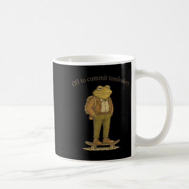 Mug Mème de grenouille drôle Humour sot foncé pour eng (Droite)