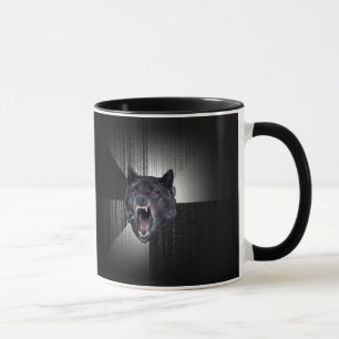 Mug Mème de loup de folie