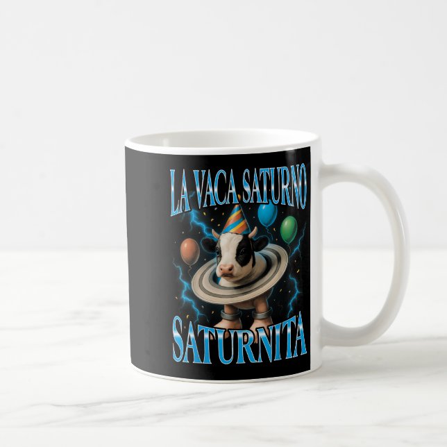 Mug Mème de pourriture cérébrale italienne La Vaca Sat (Droite)