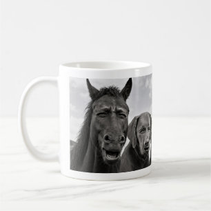 Mug Mème de réaction amusant de cheval, chien et chat
