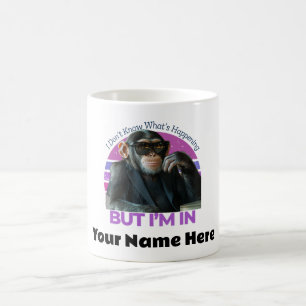 Mug Mème de singe drôle personnalisé Rétro minimalis