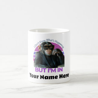 Mug Mème de singe drôle personnalisé | Rétro minimalis