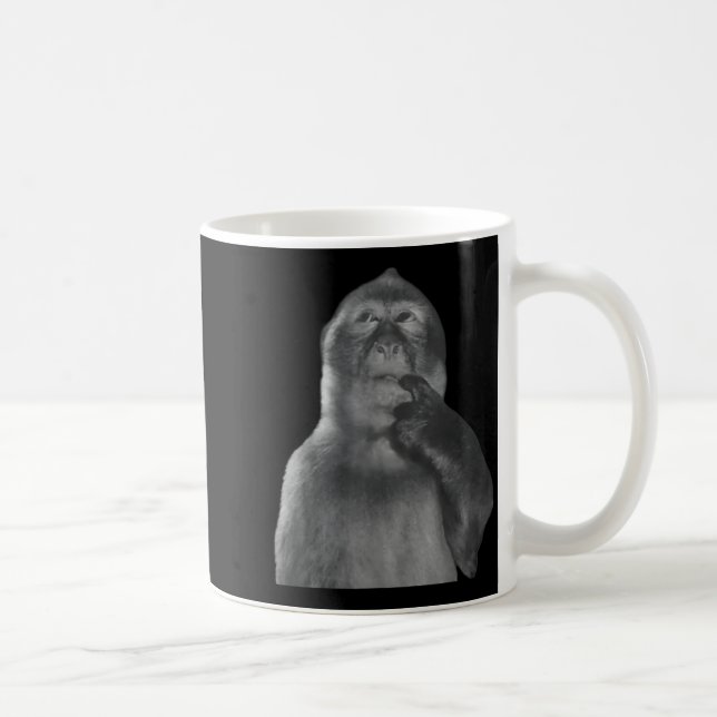 Mug Mème de singe pensant drôle Rotation cérébrale du  (Droite)
