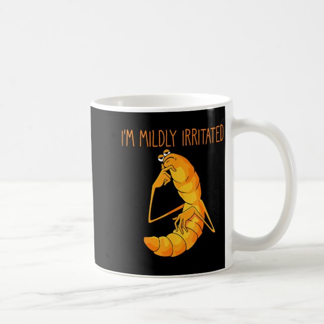 Mug Mème de ver drôle Je suis légèrement irrité Marcus (Droite)