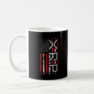 Mug Mème Drapeau Américain XRP Crypto Cryptomonnaie