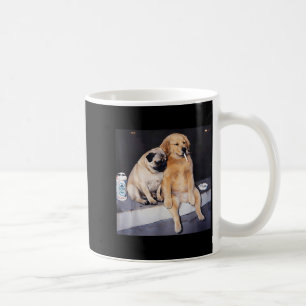 Mug Mème drôle de chien qui fume pug mème golden retri