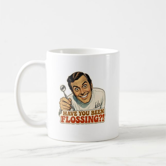 Mug Mème drôle de dentiste rétro Avez-vous utilisé du  (Gauche)