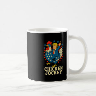 Mug Mème drôle de Jockey de poulet Trump