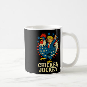 Mug Mème drôle de Jockey de poulet Trump
