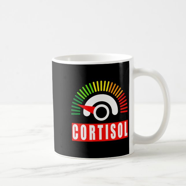 Mug Mème drôle de niveaux de cortisol bas fatigue surr (Droite)