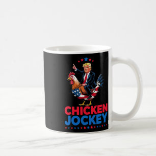 Mug Mème drôle de Trump Jockey de poulet