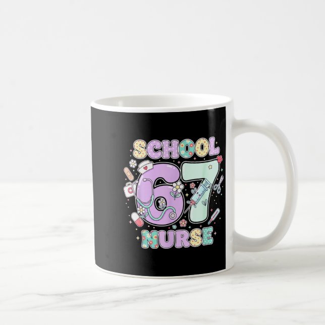 Mug Mème drôle infirmière scolaire Six Sept Mème garço (Droite)