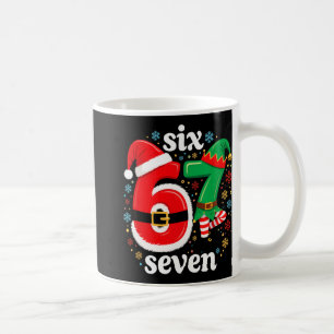 Mug Mème drôle Six Sept 67 Elf 6 7 Père Noël de Noël P